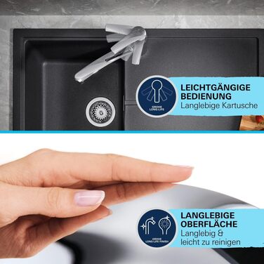 Змішувач кухонний GROHE Start Eco з плоским виливом, поворотний на 140°, хром (31685000)