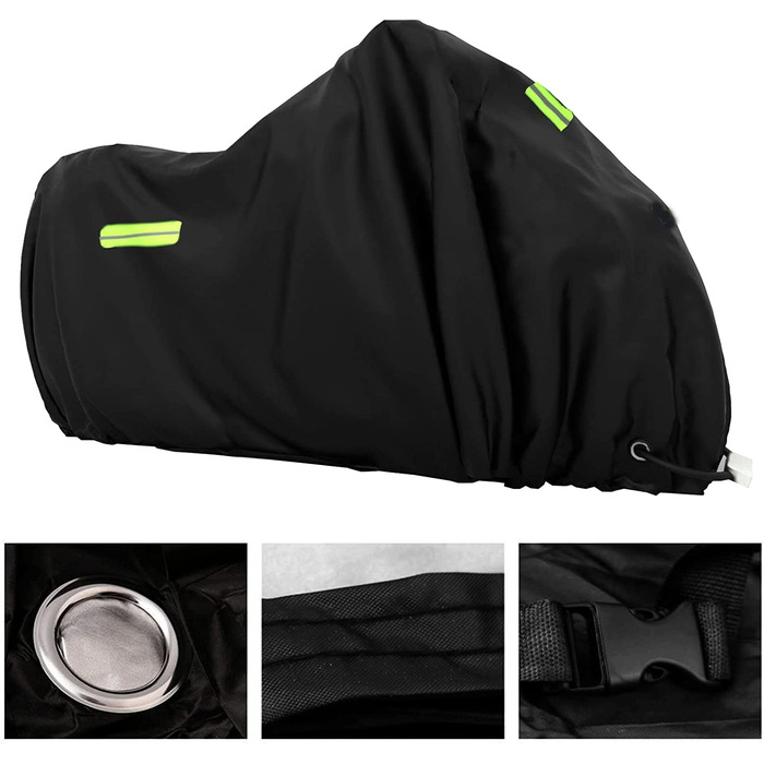 Водонепроникний чохол для мотоцикла XXL/XXXL з отвором для замка, 245x105x125 см, захисна накидка для Harley, Honda, Suzuki, Kawasaki, для вулиці