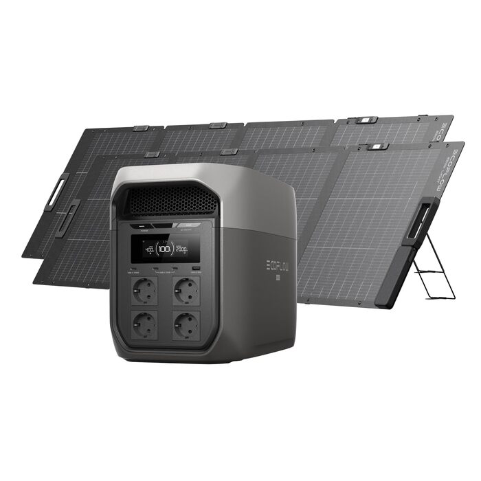 Портативна електростанція EcoFlow DELTA 3 Max, 2048 Вт·год, 2400 Вт X-Boost, з двома додатковими модулями по 220 Вт