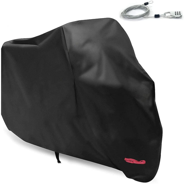 Чохол для мотоцикла Limirror, складаний, водонепроникний, для Harley-Davidson, Honda, Suzuki, захисна накидка для вулиці та приміщення, чорний, розмір L (220x95x110 см)