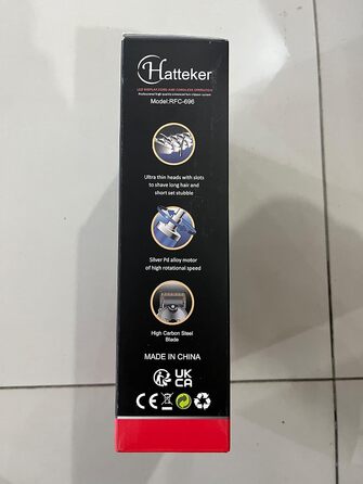 Професійна машинка для стрижки волосся Hatteker для чоловіків, тример для бороди, акумуляторна, USB-зарядка, LED-дисплей