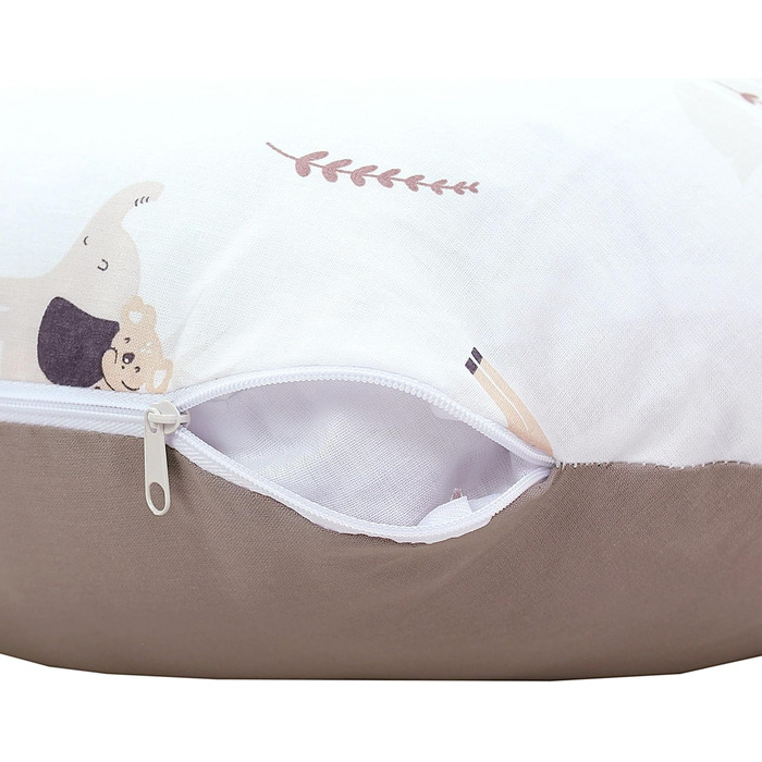 Подушка для годування TupTam Baby Stillkissen Klein, бежева (Savanne Beige / Dunkelbeige) з бавовняним чохлом