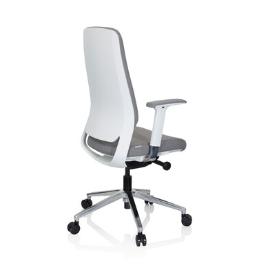 Офісне крісло / поворотне крісло CHIARO T4 WHITE тканина сіра hjh OFFICE