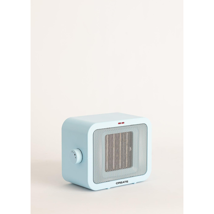 Керамічний обігрівач CREATE/WARM BOX, синій, 1500 Вт, портативний, регульований термостат, 2 режими потужності, PTC-нагрів, захист від перегріву