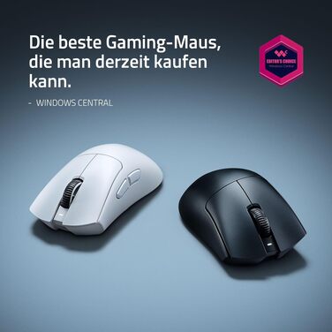 Ігрова бездротова миша Razer DeathAdder V4 Pro White: ергономічна, ультралегка (55г), 26K DPI, HyperSpeed, до 100 годин роботи