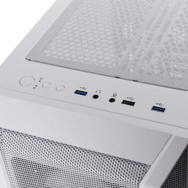 Корпус для ПК KOLINK Citadel Mesh Micro-ATX RGB, білий, з прозорою боковою панеллю, скляний, компактний, підсвітка, для комп'ютера