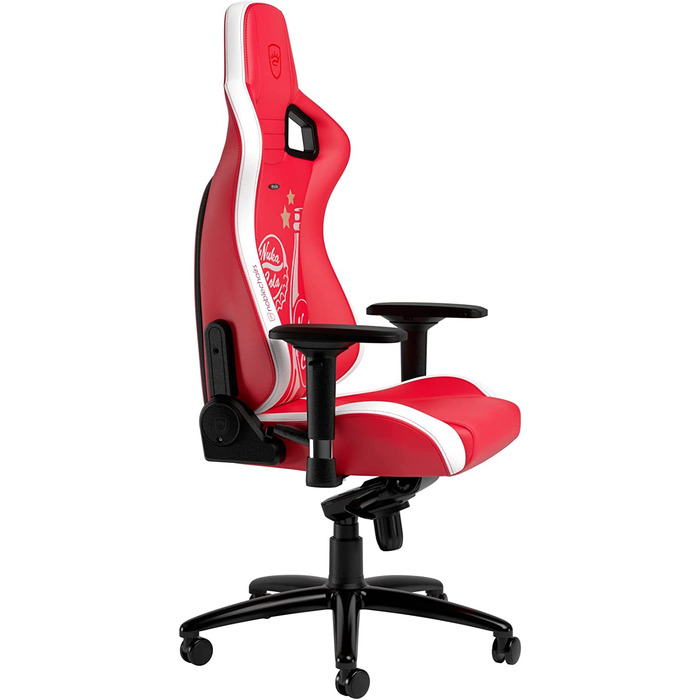 Ігрове крісло noblechairs Epic Nuka Cola, ергономічне, офісне, PU-шкіра, з підголівником та поперековою підтримкою, для користувачів до 120 кг і 185 см, спеціальна серія