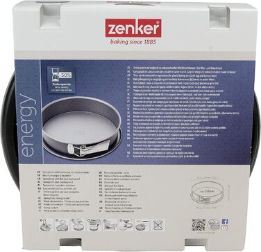 Форма для випікання Zenker Springform з плоским дном, 26 см, антипригарна, енергоефективна