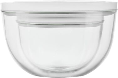 Набір вакуумних контейнерів для зберігання їжі ZWILLING Fresh & Save, 6 предметів, скло, сірий (S-12см, M-18см, L-24см)