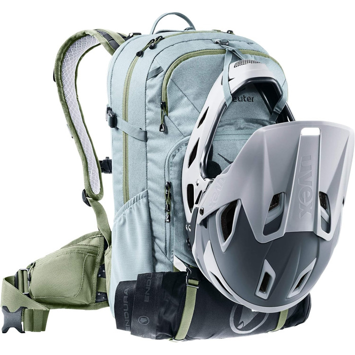 Жіночий велосипедний рюкзак Deuter Attack 18 SL з захистом, 18 л, шавлія/хакі
