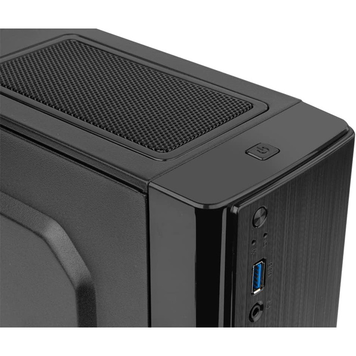 Корпус для ПК NOX LITE070 Mini-Tower з блоком живлення 500 Вт, USB 3.0, вентилятор 80 мм, підтримка Micro ATX/ITX, чорний, передня панель з шліфованим покриттям