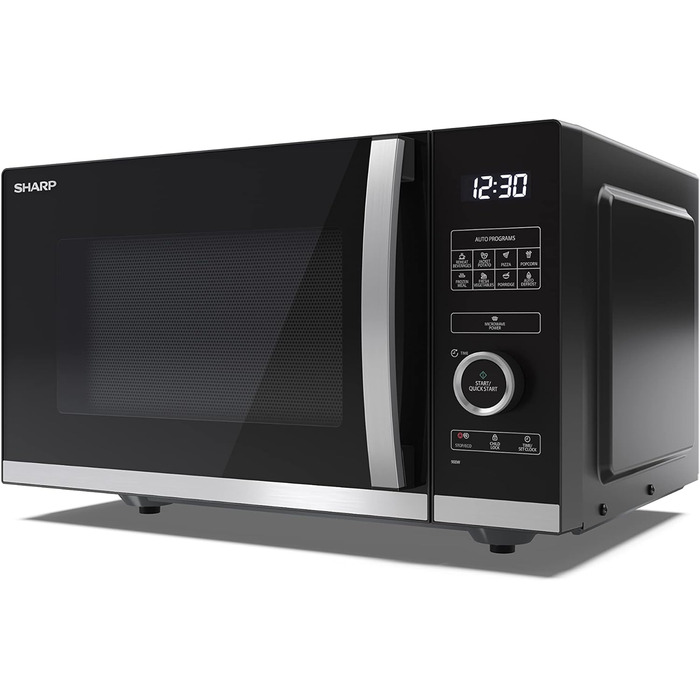 Мікрохвильова піч SHARP QS254AEB 900 Вт, 10 режимів, розморожування, чорна