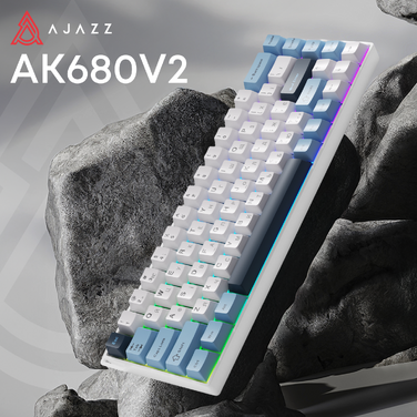 Ігрова магнітна клавіатура Ajazz AK680 V2 Ice Island Magnetic Switch (AK680-V2-I-GB)