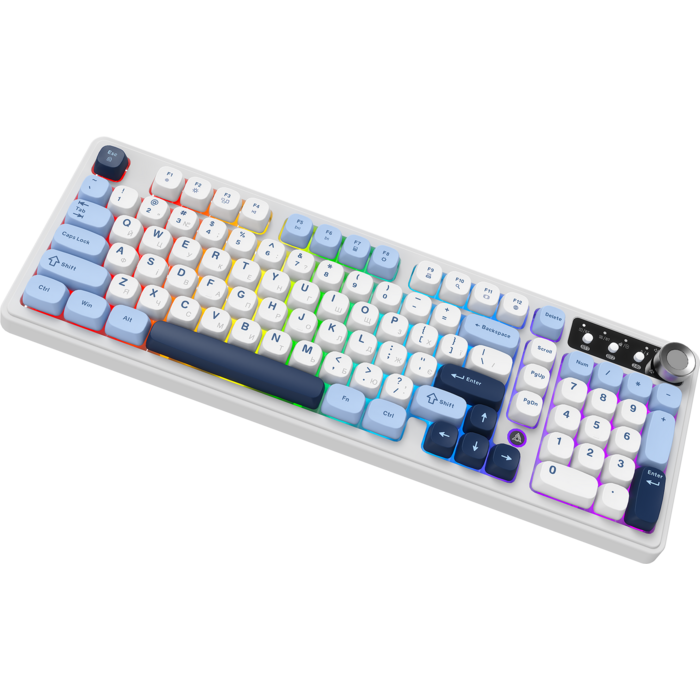 Бездротова клавіатура Ajazz AF98 PLUS Glacier Blue (AF98-PLUS-GB)