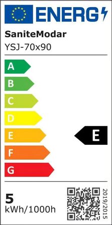 Дзеркало для ванної кімнати Sanitemodar LED 50x70 см з підсвічуванням, антизапар, сенсорне керування