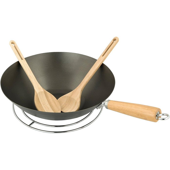 Wok Campingaz для Culinary Modular System, антипригарне покриття, металевий адаптер, з дерев'яними ложками, Ø 35 см, висота 15 см