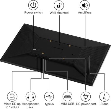 Frameo WiFi Цифровий фоторамка, 32GB, сенсорний екран, Smart Cloud, автоповорот, подарунок (15.6 дюйми)