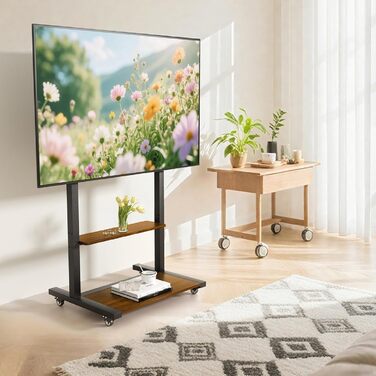 Підставка для телевізора Boden 40-100 дюймів з поличкою та колесами, VESA 800x600, до 100 кг