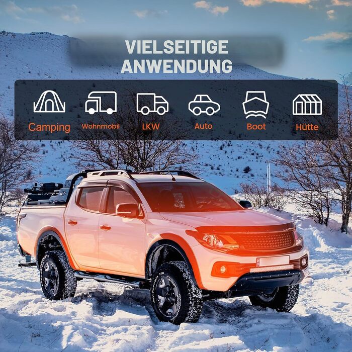 Автономний дизельний обігрівач повітря VEVOR 12V 5кВт з LCD-дисплеєм, Bluetooth-керуванням та пультом (10 м)