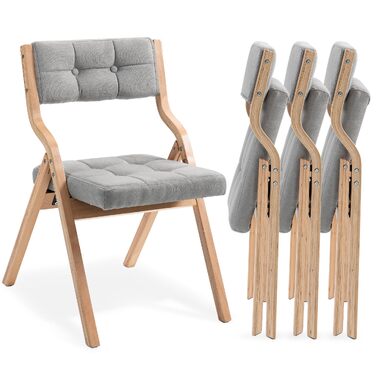 Набір складаних стільців з м'якою оббивкою, 2 шт, сірі — Four Seats
