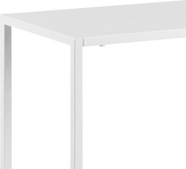 Консольний стіл AC Design Furniture Nino з 1 полицею, білий металевий, індустріальний стиль, для вітальні та передпокою, 79,5x80,5x26 см