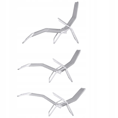 Шезлонг металевий сірий Springos