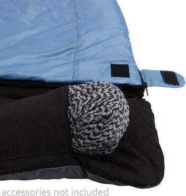Двомісний спальний мішок your GEAR Sumatra Duo -7°C, 230x160 см, наповнювач 100% бавовна, синій/сірий, для кемпінгу