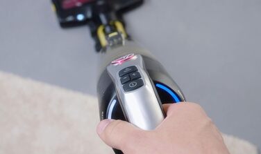 Акумуляторний пилосос Hoover з турбощіткою для шерсті тварин, змінні валики для універсальної та делікатної підлоги, до 30 хв роботи, без мішка, самостійне стояння, легкий і компактний [HF522NPW]