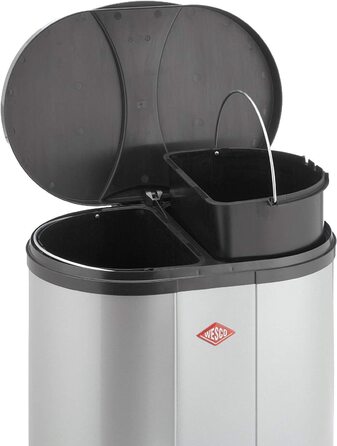Сортувальний кошик Wesco Öko-Sammler 170, 2 x 15 л, пластик, сріблястий