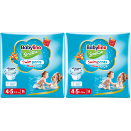 Підгузки для плавання Babylino Sensitive для басейну та моря, розмір 4-5 (9-15 кг), 84 шт