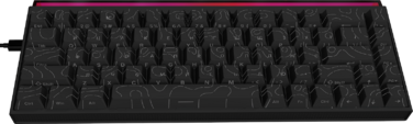Дротова механічна клавіатура Ajazz NK68 Red switches Side Contour Black (NK68-R-S-B)