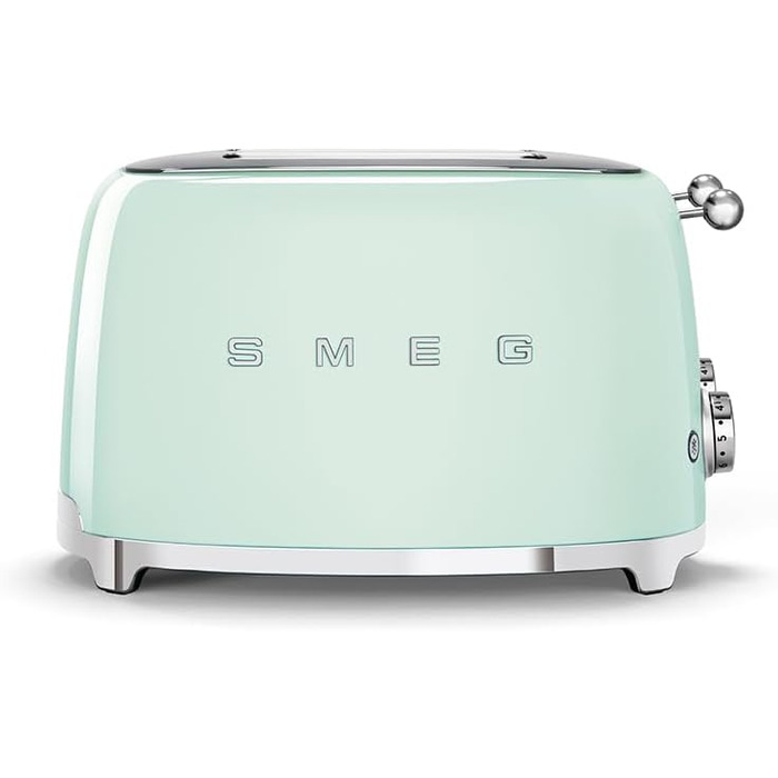 Тостер Smeg TSF03WHEU 4 відділення пастельно-зелений, 6 режимів, розморожування, підігрів, функція бейгл, 2000 Вт