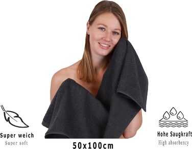 Набір рушників Betz Berlin 6 шт 50x100 см 100% бавовна графіт