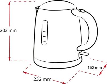 Електрочайник MELITTA Prime Aqua Mini Top 1,0 л, 2200 Вт, нержавіюча сталь, зовнішній індикатор рівня води