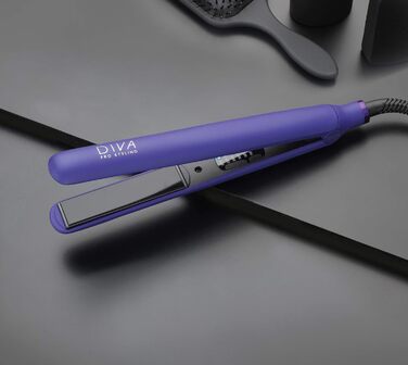Випрямляч для волосся Diva Pro Styling Digital Styler з автоматичним вимкненням, фіолетовий