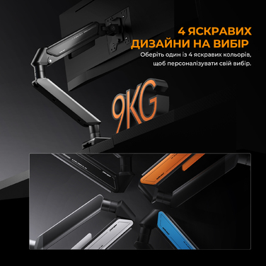 Настільне кріплення для монітора Anda Seat Stealth II 17’’-32’’ Orange