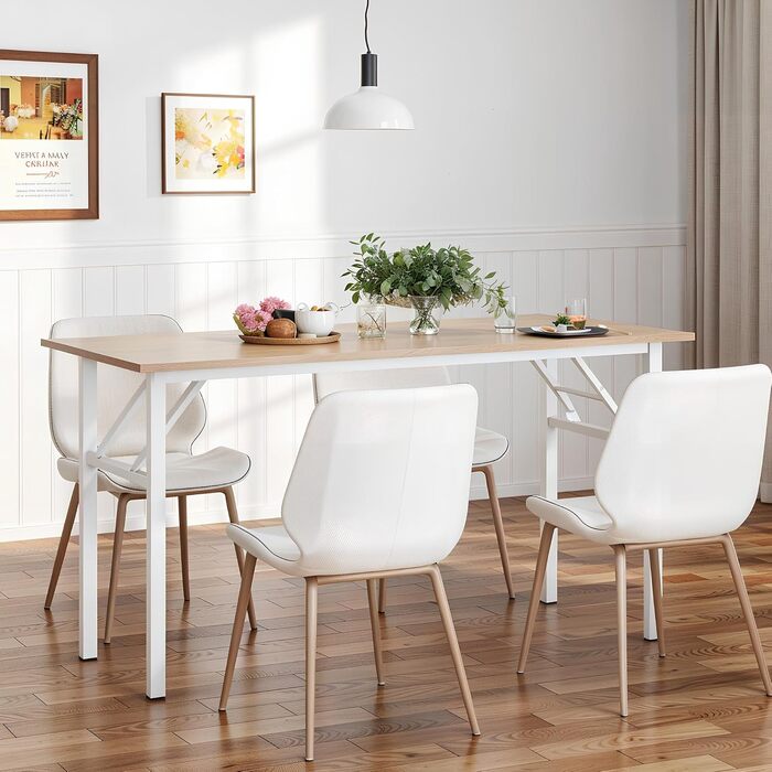 Розкладний письмовий стіл Sogesfurniture 120x60x75 см, дуб світлий/білий - комп'ютерний стіл, офісний стіл, конференц-стіл