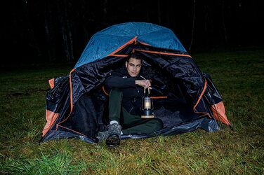 Світлодіодна акумуляторна кемпінг-лампа Brennenstuhl CAL 1, 350 лм, IP44, до 75 годин роботи, плавне затемнення, регулювання кольору, USB, з мотузкою з коноплі та бамбуковою основою