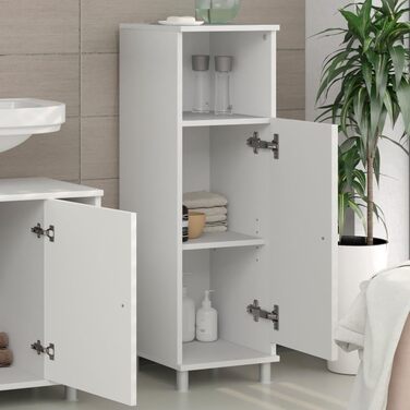Пенал для ванної Vicco Fynn, білий, 30x95 см, шафа для зберігання
