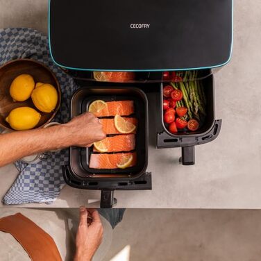 Аерофритюрниця Cecotec CecoFry Advance Double 9 л, 2850 Вт, цифрова, подвійна чаша, PerfectCook, для здорового харчування