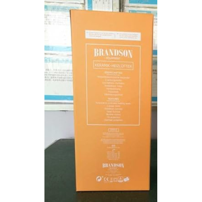 Керамічний обігрівач Brandson 2000 Вт з дистанційним керуванням, енергоощадний, тихий, для ванної кімнати, з осциляцією, сріблястий, сертифікат GS, переможець 2024 року