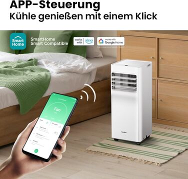 Мобільний кондиціонер Comfee Breezy Cool Pro 2.0 7000 BTU/2.0kW з Wi-Fi, охолодження, вентиляція, осушення – для кімнат до 25 м²