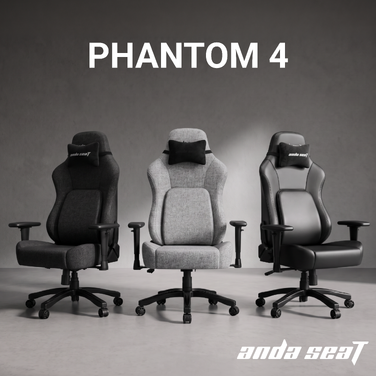 Крісло геймерське ігрове Anda Seat Phantom 4 L до 90 кг Gray Fabric (AD18YSD-72-G-F-G01)