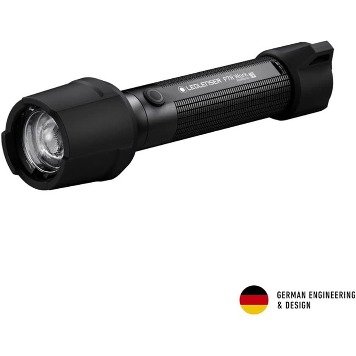Ліхтарик Ledlenser P7R Work, LED, акумуляторний, 900 люмен, IP68, 21700 Li-ion, фокусування, висока CRI, USB-магнітна зарядка, дальність 240 м, станція зарядки