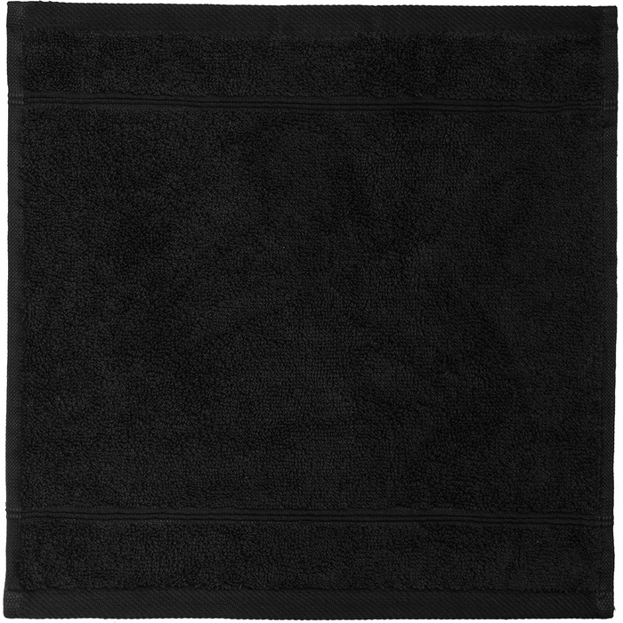 Набір з 10 рушників Brandsseller, 30x30 см, чорні, махрові, для ванної та дому, 100% бавовна, 470 г/м², з петелькою