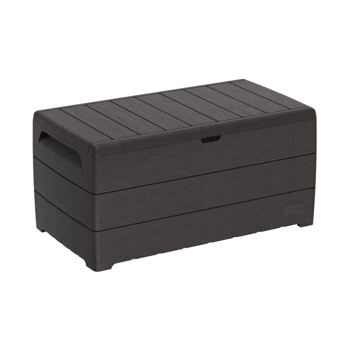 Водонепроникна пластикова скриня Duramax Cedargrain Durabox 270л для саду з колесами та ручками, коричнева