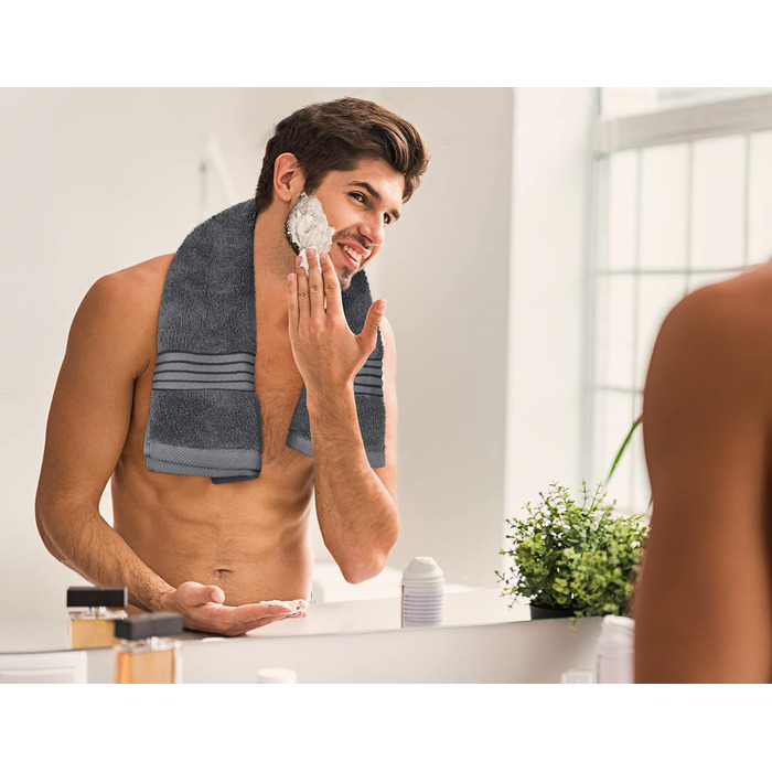 Набір рушників Utopia Towels з бавовни, 2 банних, 2 для рук і 4 серветки, 700 г/м², сірі