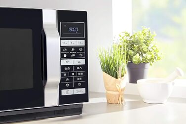 Мікрохвильова піч Sharp R-860S 3-в-1 з грилем і конвекцією, 25 л, 900 Вт, нержавіюча сталь, програмне управління, розморожування за вагою та часом