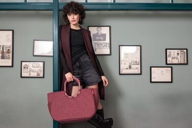 Сумка Reisenthel Loopshopper L – містка та водонепроникна сумка з перероблених PET-пляшок, золото (Twist Maroon)