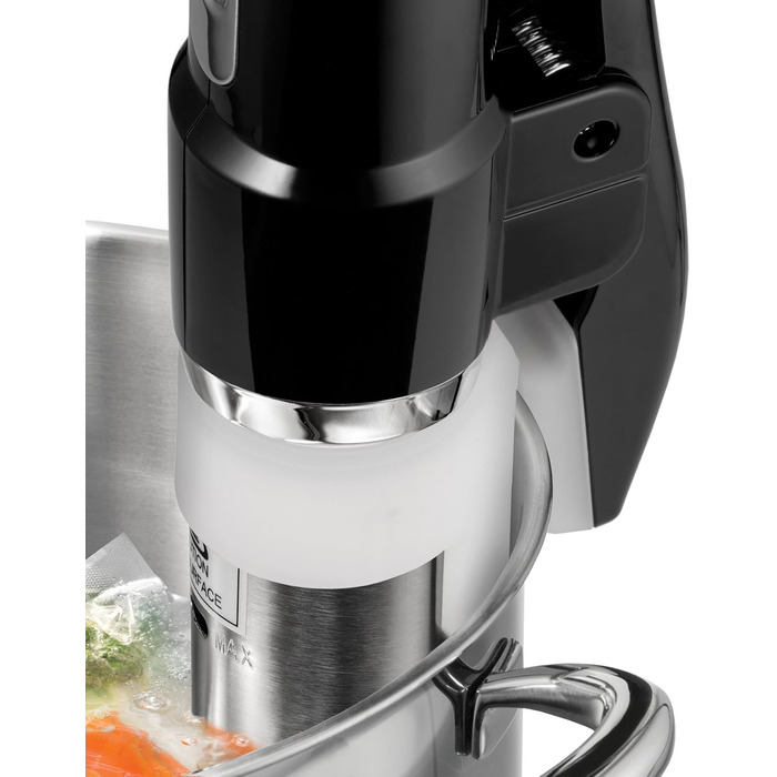 Unold 58915 Sous Vide Stick Time – Погружний су-від для приготування їжі, 1300 Вт, нержавіюча сталь, для каструль від 18 см, точність 0.2°C, до 95°C, 20л